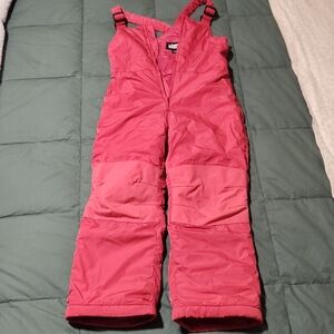 Lands' End Kids' Pink Iron Knee Snow Bibs